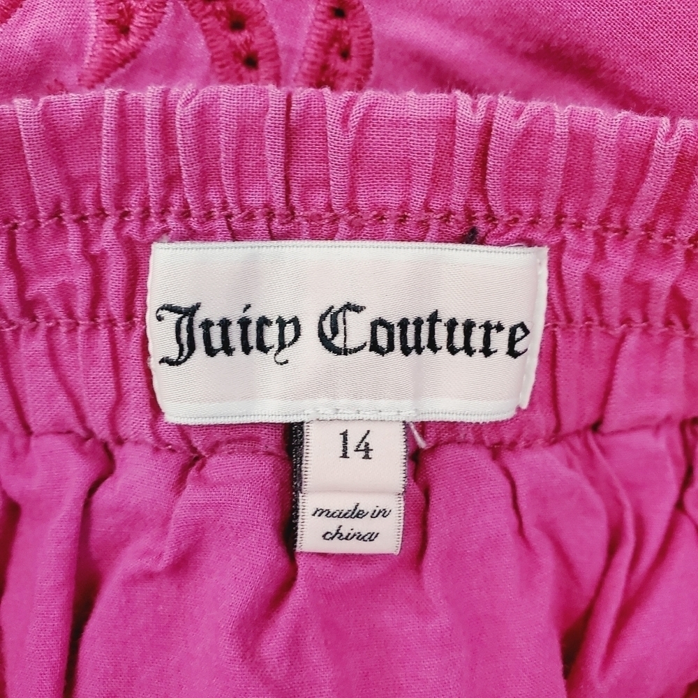 JUICY COUTURE Girls Purple Eyelet FLOWY LOGO LINED SKIRT size 14 (A-6) - Picture 13 of 13